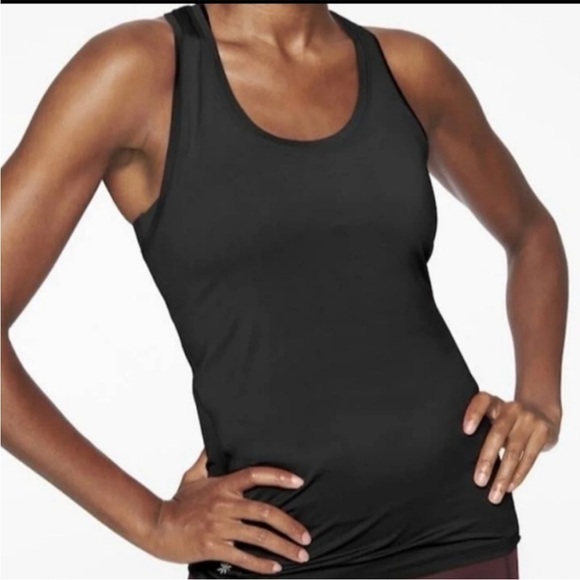 Athleta NWT Black Limitless Keyhole Tank Top Medium - Picture 3 of 10
